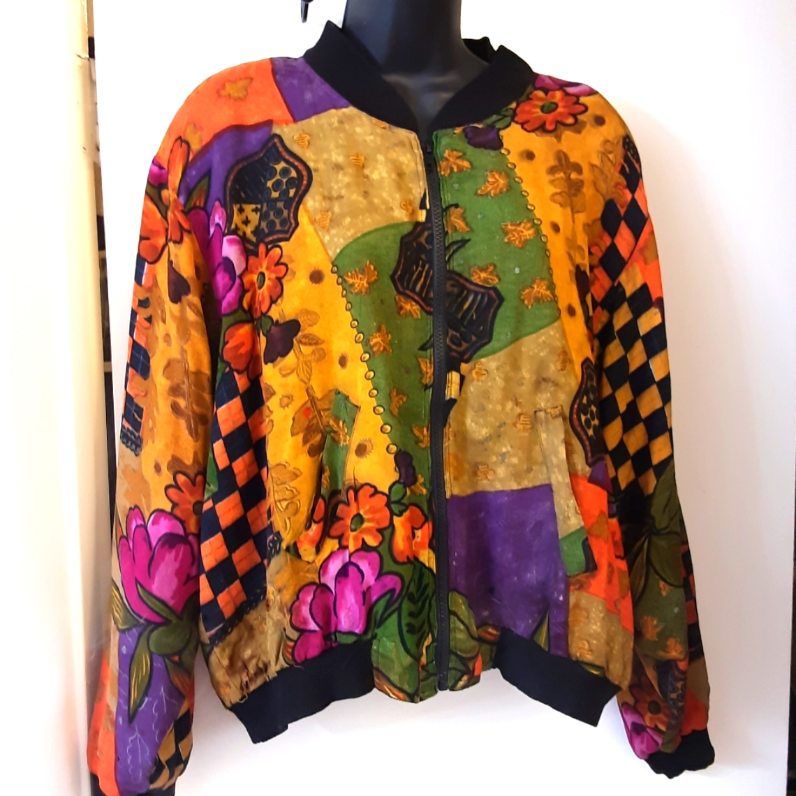 Multi Colored Bomber Jacket
